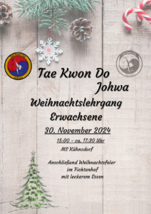 Tae Kwon Do Johwa Weihnachtslehrgang Erwachsene Kühnsdorf